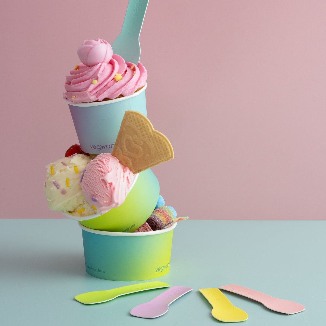 Tutti Frutti Paper Ice Cream Spoons