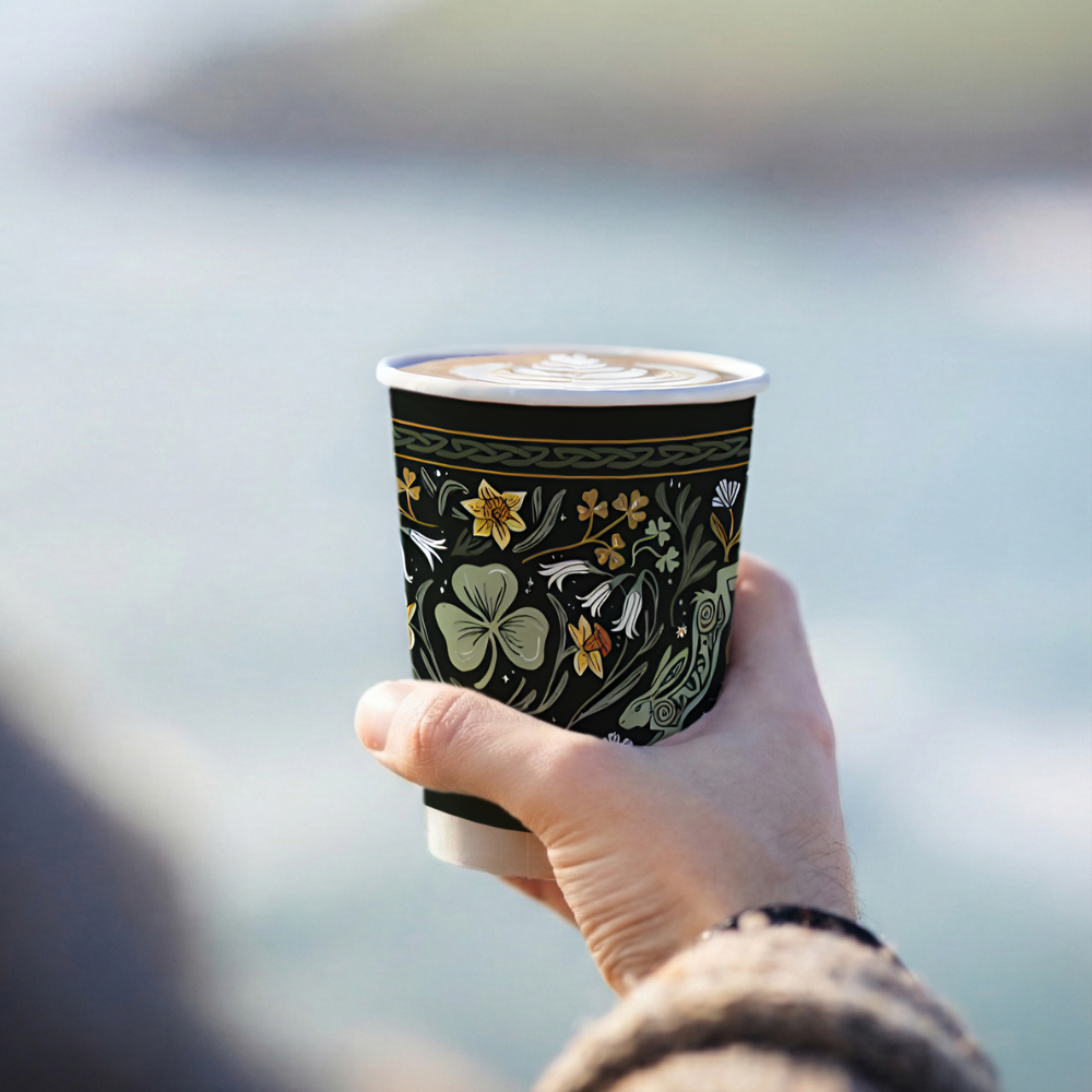 12oz Compostable Cup - Spring Blossom