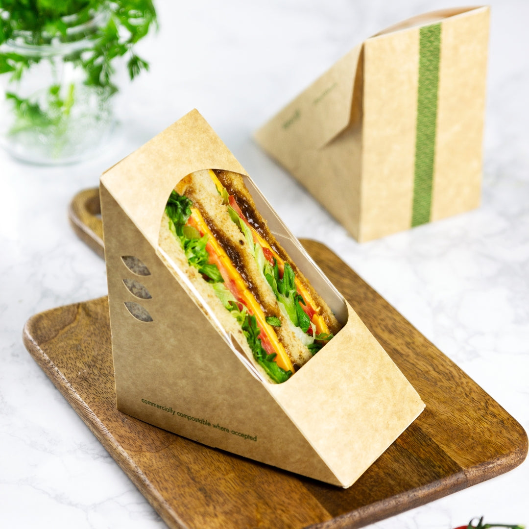 Deep Fill 75mm Kraft Sandwich Wedge  | VWST75